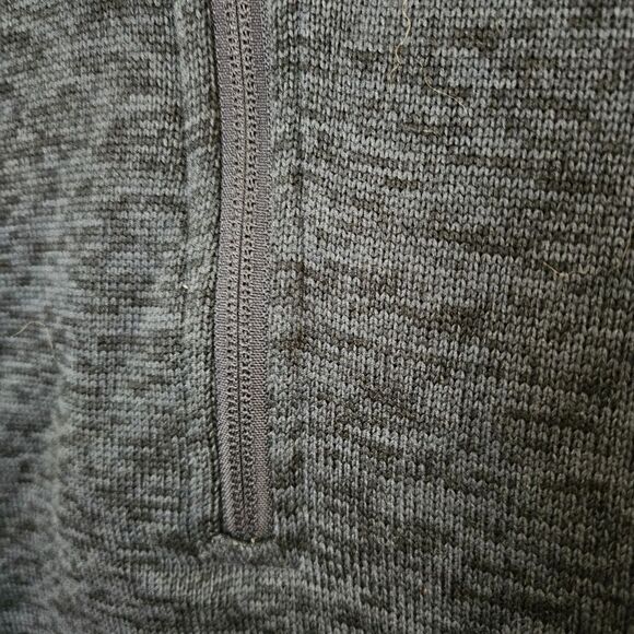 Land's End Jacket Quarter Zip Pullover Sweatshirt Navy Blue Embroidered Casual - Picture 3 of 10